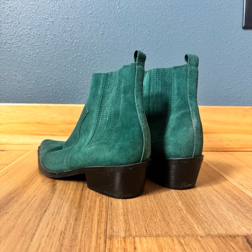 Calvin Klein Barbara Green Suede Western Booties size 9 - Picture 4 of 9